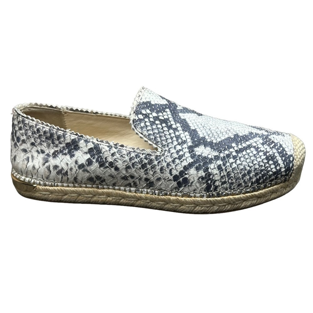 Stuart Weitzman Catalan Snake Print Espadrille Flats Slip On 7.5 Spain - Picture 3 of 11